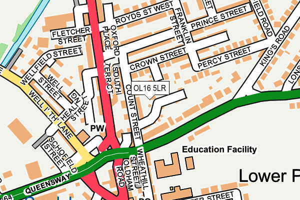 OL16 5LR map - OS OpenMap – Local (Ordnance Survey)