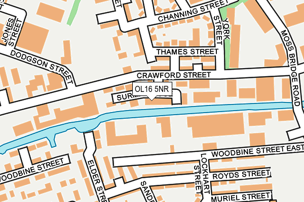 OL16 5NR map - OS OpenMap – Local (Ordnance Survey)