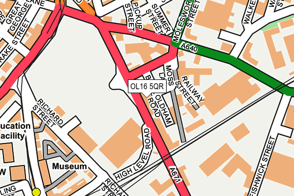 OL16 5QR map - OS OpenMap – Local (Ordnance Survey)