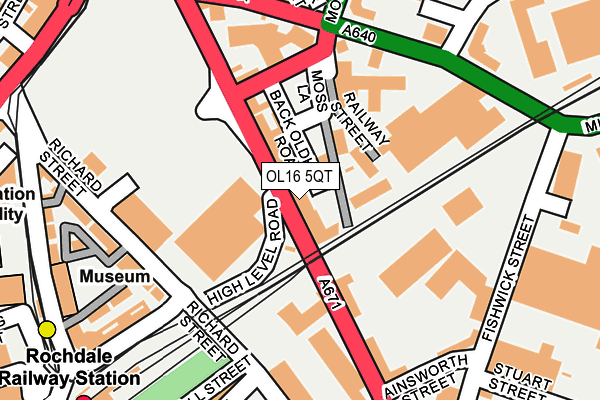 OL16 5QT map - OS OpenMap – Local (Ordnance Survey)