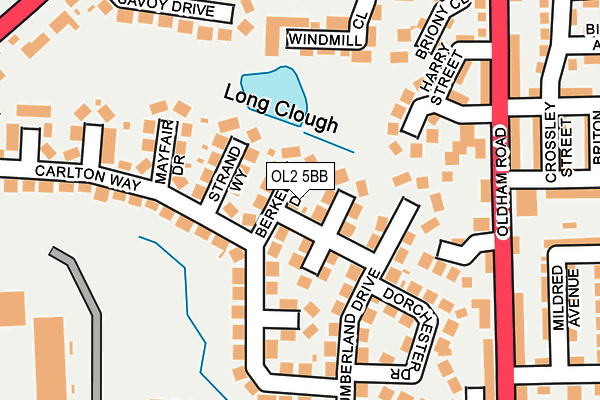 OL2 5BB map - OS OpenMap – Local (Ordnance Survey)