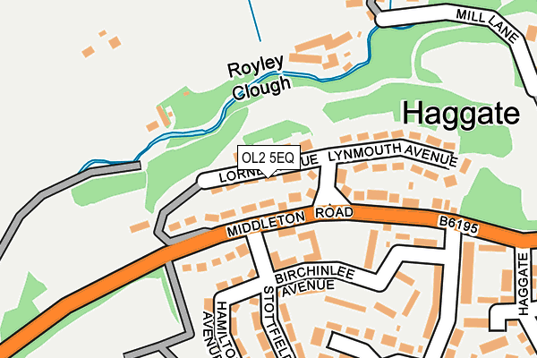 OL2 5EQ map - OS OpenMap – Local (Ordnance Survey)