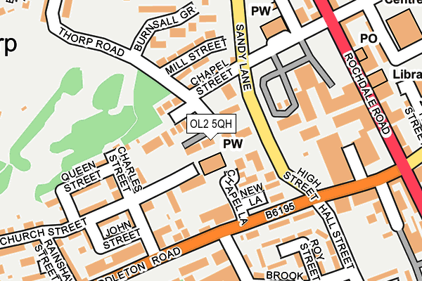 OL2 5QH map - OS OpenMap – Local (Ordnance Survey)