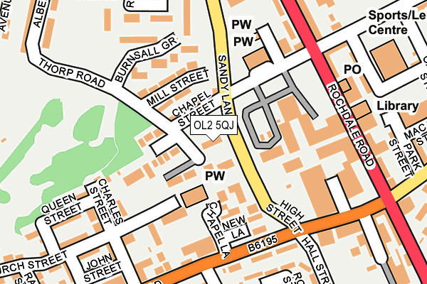 OL2 5QJ map - OS OpenMap – Local (Ordnance Survey)