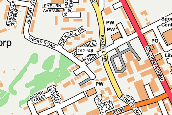OL2 5QL map - OS OpenMap – Local (Ordnance Survey)