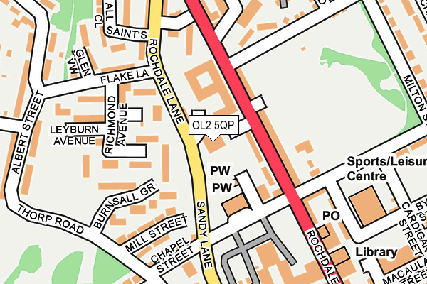 OL2 5QP map - OS OpenMap – Local (Ordnance Survey)