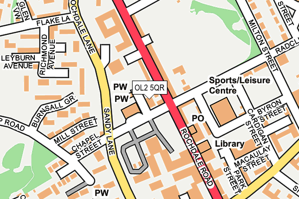 OL2 5QR map - OS OpenMap – Local (Ordnance Survey)