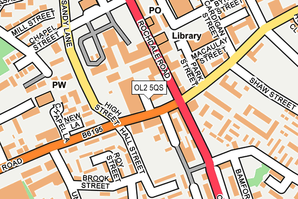 OL2 5QS map - OS OpenMap – Local (Ordnance Survey)