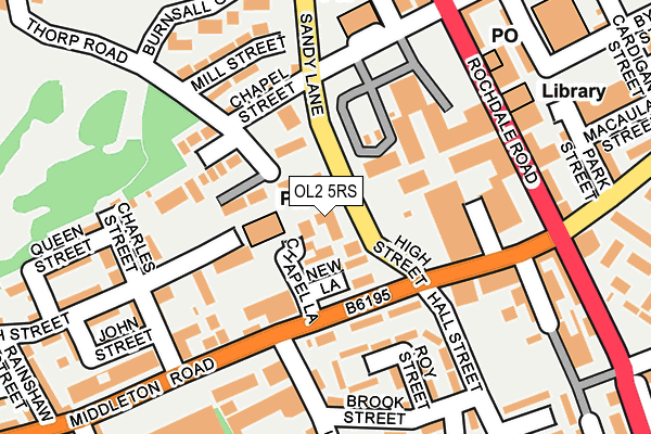 OL2 5RS map - OS OpenMap – Local (Ordnance Survey)