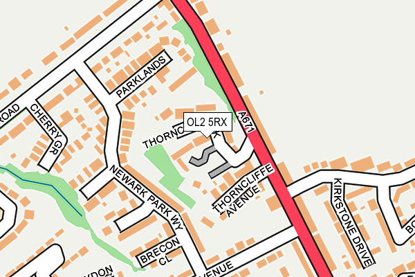 OL2 5RX map - OS OpenMap – Local (Ordnance Survey)