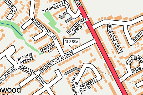 OL2 5SA map - OS OpenMap – Local (Ordnance Survey)