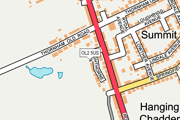 OL2 5US map - OS OpenMap – Local (Ordnance Survey)