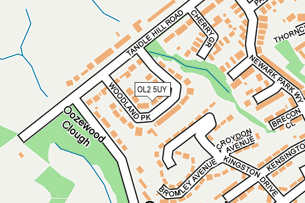 OL2 5UY map - OS OpenMap – Local (Ordnance Survey)