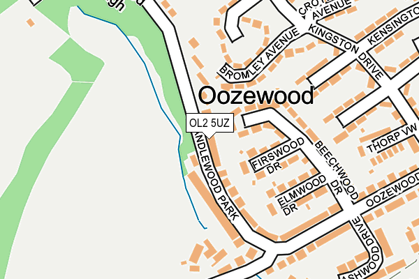OL2 5UZ map - OS OpenMap – Local (Ordnance Survey)