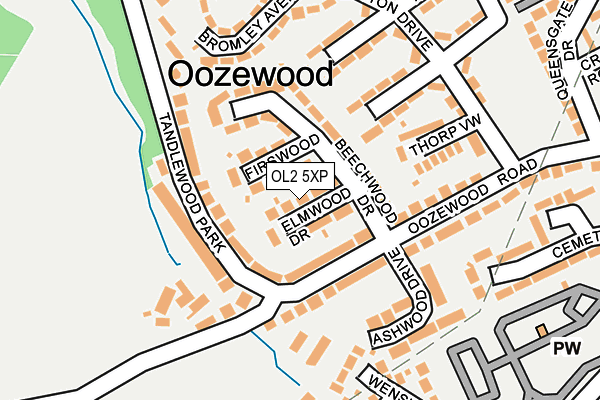 OL2 5XP map - OS OpenMap – Local (Ordnance Survey)