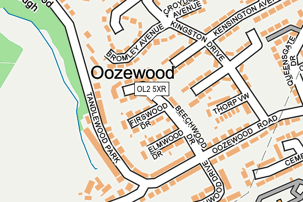OL2 5XR map - OS OpenMap – Local (Ordnance Survey)