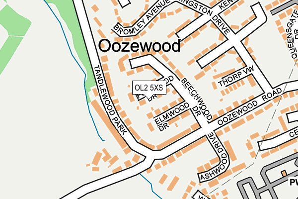 OL2 5XS map - OS OpenMap – Local (Ordnance Survey)