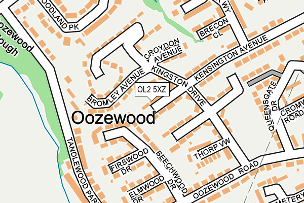 OL2 5XZ map - OS OpenMap – Local (Ordnance Survey)