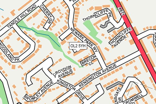 OL2 5YH map - OS OpenMap – Local (Ordnance Survey)