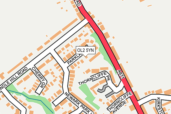 OL2 5YN map - OS OpenMap – Local (Ordnance Survey)