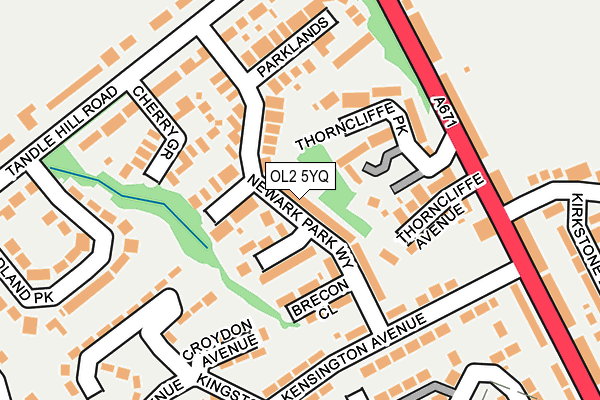 OL2 5YQ map - OS OpenMap – Local (Ordnance Survey)