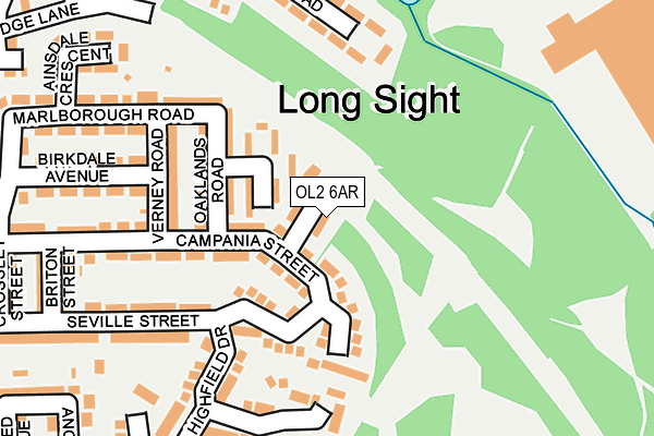 OL2 6AR map - OS OpenMap – Local (Ordnance Survey)