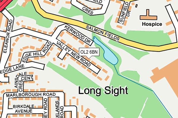 OL2 6BN map - OS OpenMap – Local (Ordnance Survey)