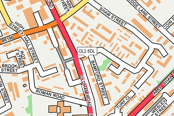 OL2 6DL map - OS OpenMap – Local (Ordnance Survey)