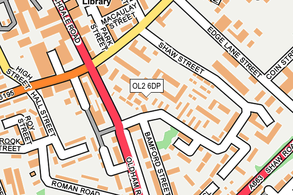 OL2 6DP map - OS OpenMap – Local (Ordnance Survey)