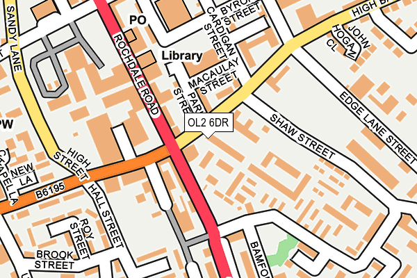 OL2 6DR map - OS OpenMap – Local (Ordnance Survey)