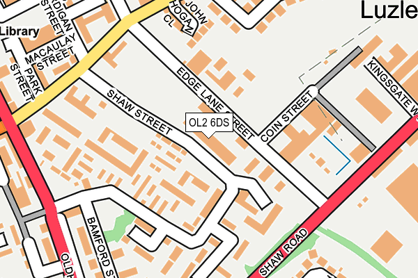 OL2 6DS map - OS OpenMap – Local (Ordnance Survey)