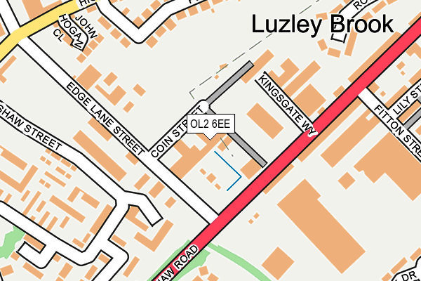 OL2 6EE map - OS OpenMap – Local (Ordnance Survey)