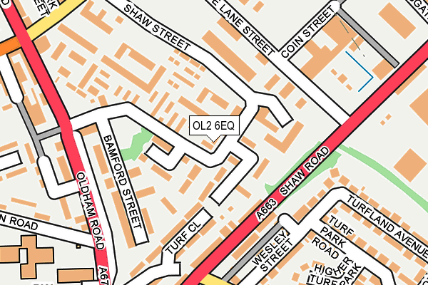 OL2 6EQ map - OS OpenMap – Local (Ordnance Survey)