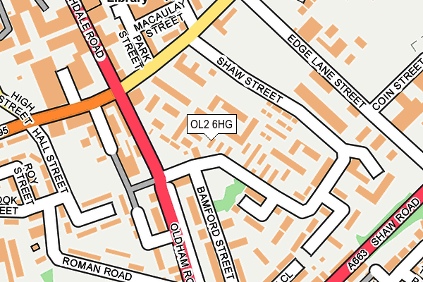 OL2 6HG map - OS OpenMap – Local (Ordnance Survey)