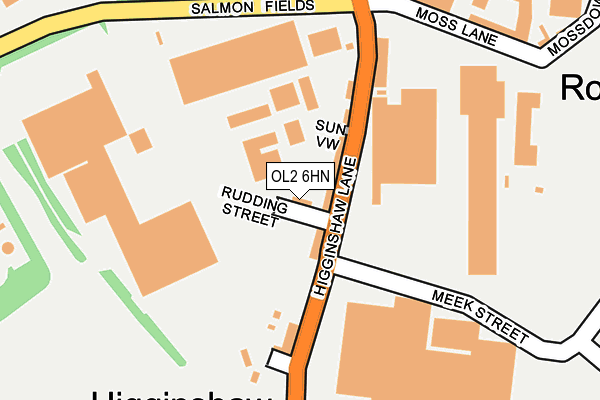 OL2 6HN map - OS OpenMap – Local (Ordnance Survey)