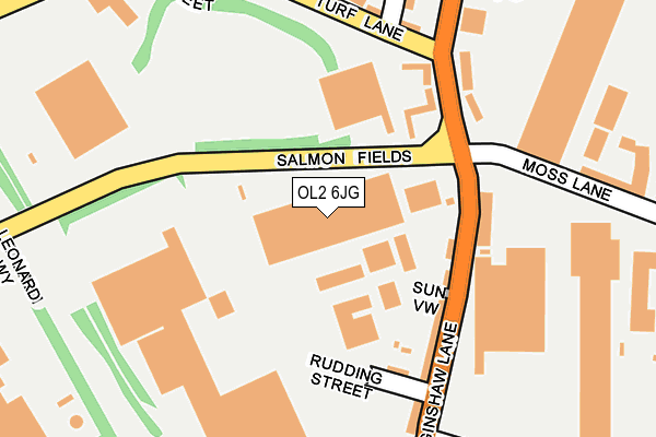 OL2 6JG map - OS OpenMap – Local (Ordnance Survey)