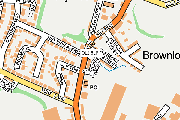OL2 6LP map - OS OpenMap – Local (Ordnance Survey)