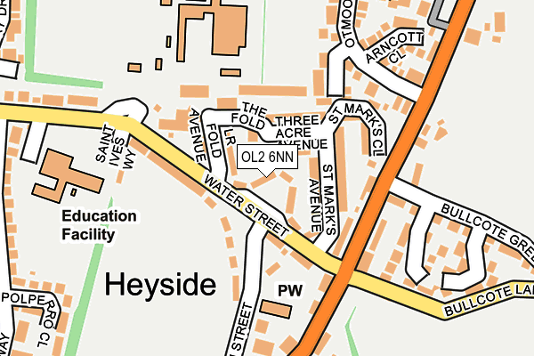 OL2 6NN map - OS OpenMap – Local (Ordnance Survey)