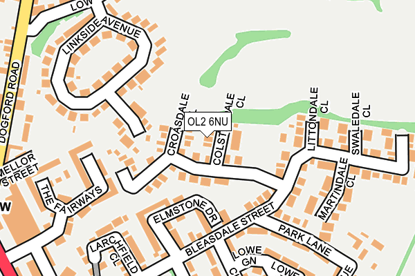 OL2 6NU map - OS OpenMap – Local (Ordnance Survey)