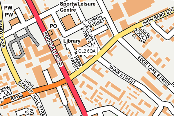 OL2 6QA map - OS OpenMap – Local (Ordnance Survey)