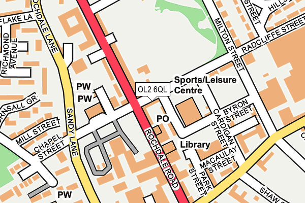 OL2 6QL map - OS OpenMap – Local (Ordnance Survey)