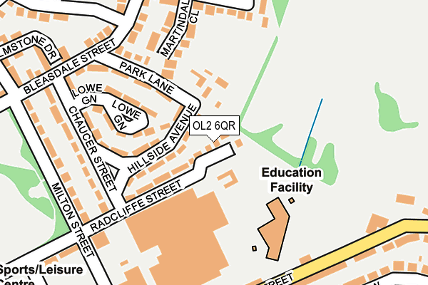 OL2 6QR map - OS OpenMap – Local (Ordnance Survey)