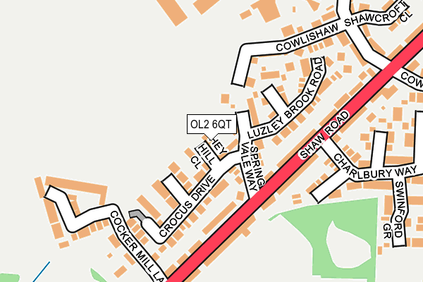OL2 6QT map - OS OpenMap – Local (Ordnance Survey)