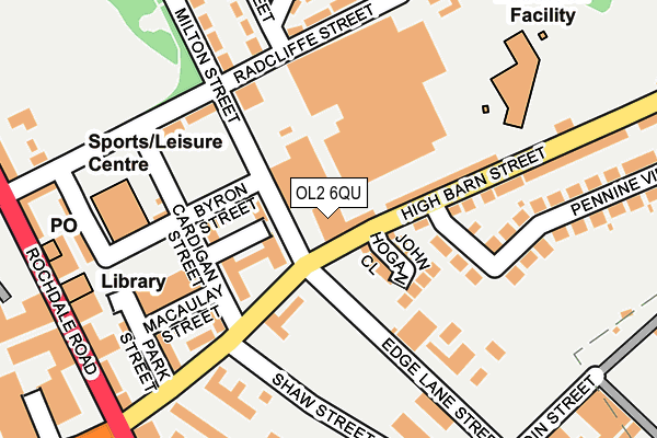 OL2 6QU map - OS OpenMap – Local (Ordnance Survey)