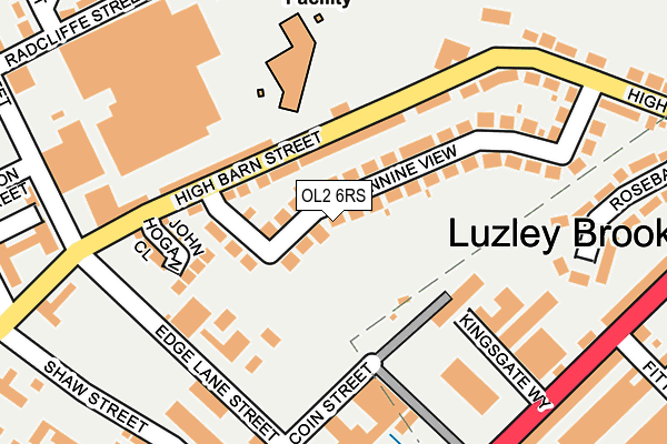 OL2 6RS map - OS OpenMap – Local (Ordnance Survey)