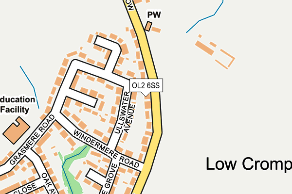 OL2 6SS map - OS OpenMap – Local (Ordnance Survey)