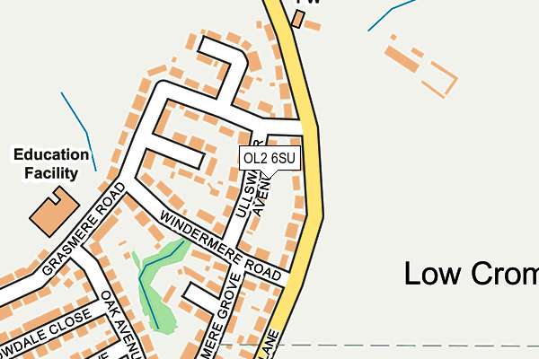 OL2 6SU map - OS OpenMap – Local (Ordnance Survey)