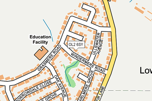 OL2 6SY map - OS OpenMap – Local (Ordnance Survey)