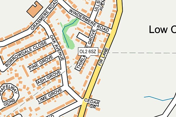 OL2 6SZ map - OS OpenMap – Local (Ordnance Survey)