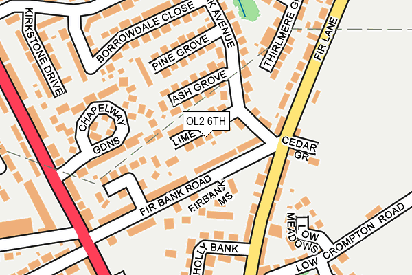 OL2 6TH map - OS OpenMap – Local (Ordnance Survey)